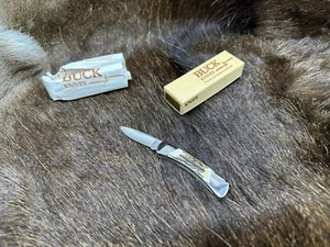 Vintage Buck 505 Knight With Stag Handles & Leather Sheath Mint Box Rare++++ - Picture 1 of 15