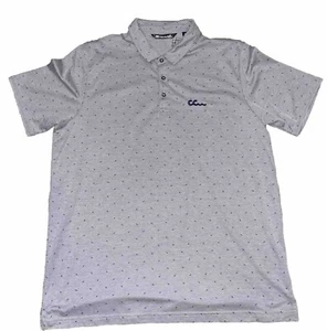 ¡Patrón raro! Camisa polo Travis Mathew Performance para hombre 2XL XXL gris - Imagen 1 de 8