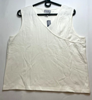 Jennifer Moore Camisa Cuello en V Mujer XL Sin Mangas 3385WHT135 Macy's Blanco Nuevo Foto 1 de 4