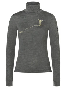 Super.Natural - W Summit Happiness Turtle Pirate Grey L Women's Merino Functional Shirt - Picture 1 of 2