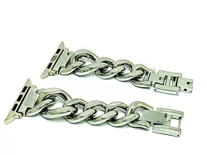 Anne Klein Women's Apple Watch Band 42/44/45mm Silver Stainless Steel Bracelet - Picture 1 of 7