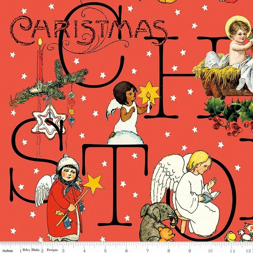 All About Christmas - Story - Red by J. Wecker Frisch for Riley Blake (1/2 yd) - Image 1 of 1