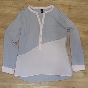 B.C. Best Connections Heine Bluse Shirt Tunika grau / rosa Größe 40 - Bild 1 von 1