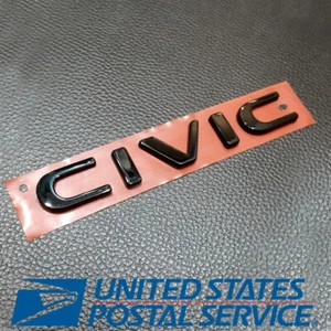 For Honda Civic 2022-2025 Gloss Black CIVIC Letter Sticker Rear Trunk Emblem - Picture 1 of 5