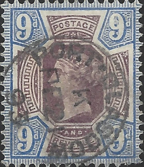 Great Britain Scott #120 Used VF 9p 1887-1892 Queen Victoria Stamp CV 56.00 - Image 1 of 1