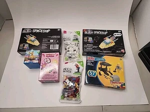 Lot Of 8 DAISO Petit Block AND OTHER  Sets; Spaceship, Animals, Vehicles - Picture 1 of 1