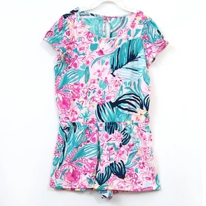 Lilly Pulitzer Girls Floral Printed Romper Playsuit Cotton L 9-10 Years 278504 - Picture 1 of 5