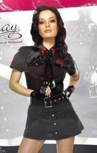 Sexy Black Dominatrix - Naughty Bad Girl Commando Costume - Dark Military - NEW! - Picture 1 of 2