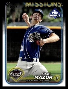 Base de béisbol debut Topps Pro 2024 PD-37 Adam Mazur, misiones de San Antonio - Imagen 1 de 2