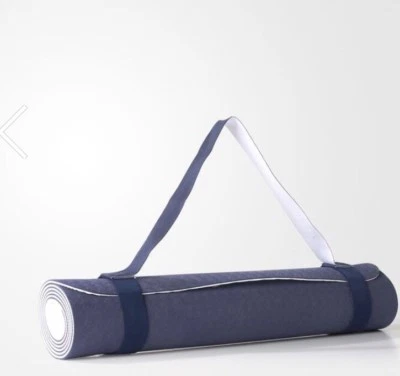 Adidas by STELLA MCCARTNEY Yoga Mat w/ Carry Handle Reversible Blue/White BP6414 - Image 1 of 4
