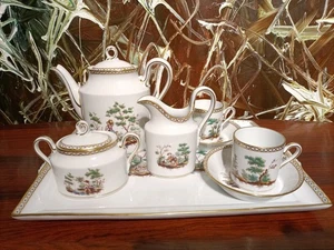 RICHARD GINORI Di Doccia Florence - Italian Scene, edles Mokka- Espressoservice - Picture 1 of 9