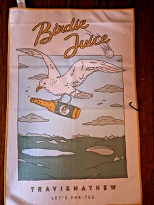NEW  20"X30" Travis Mathew Day Cruise Golf Towel BIRDIE JUICE Microfiber Waffle - Picture 1 of 5