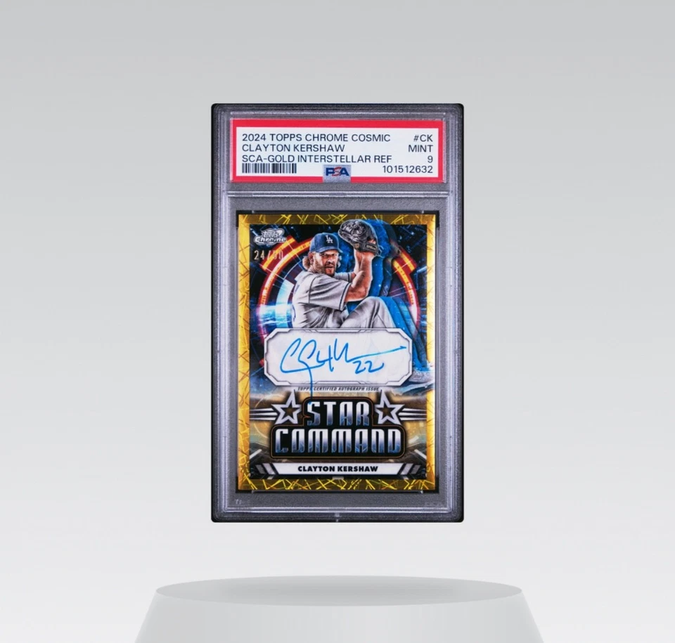 2024 Topps Cosmic Chrome - Star Command Autographs Clayton Kershaw #SCA-CK Gold - Image 1 of 1