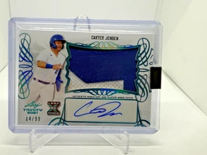 2021 Leaf Trinity Carter Jensen /99 #PA-CJ1 Relic Patch Auto Royals - Picture 1 of 2