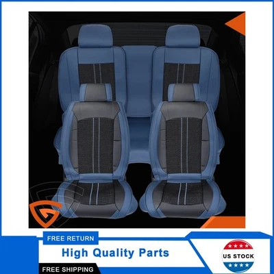 5-Seats Car Seat For Toyota Camry Leather Cushion Front+Rear Protectors NEW - Изображение 1 из 4