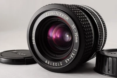 Near MINT Nikon Ai-s Ais Zoom Nikkor 35-70mm f3.3-4.5 MF Lens w/Caps From Japan - Image 1 of 4