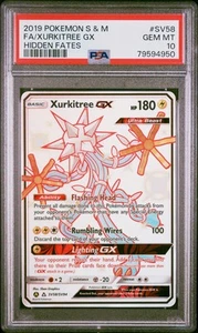 2019 Pokemon Xurkitree GX Fa #SV58 Hidden Fates PSA 10 - Picture 1 of 2