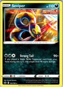 Pokemon | SWSH06: Chilling Reign | Seviper | 102/198 | Normal | NM - Picture 1 of 2