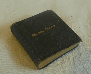 Antique Miniature Leather Bound Book of Common Prayer Gold Edge Pages - Picture 1 of 8