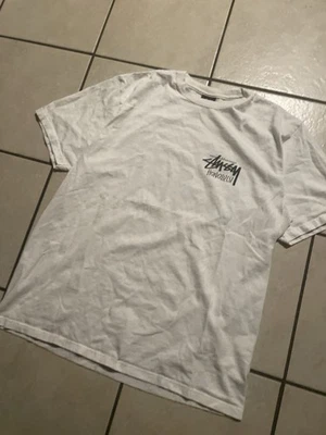 Stussy Honolulu White Black Logo Spell Out Shirt  Size Medium - Image 1 of 4