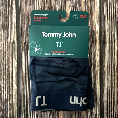 Tommy John Para Hombres Algodón Elástico Hamaca Bolsa Boxer Calzoncillo 6” Entrepierna Talla 2XL Azul Foto 1 de 4