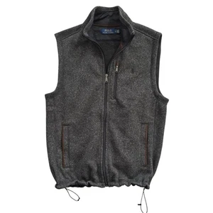Polo Ralph Lauren Fleece Vest Men's size Medium Preppy College AcademicSchool - Picture 1 of 7
