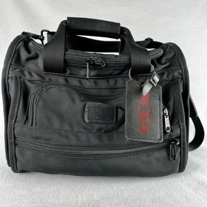 TUMI Alpha Ballistic Nylon Gym Duffel Weekender Carry-On Bag Luggage Black 14" - Picture 1 of 5