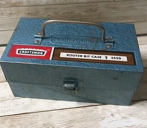 Vintage Handwerker Router Bit Box blau 2550 nur Koffer und Einsatz. - Bild 1 von 7