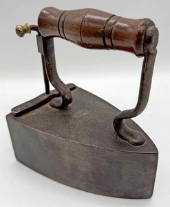 Antike viktorianische Gusseisen Schatulle Eisen komplett mit Metallheizschnecke 2,4 kg - Bild 1 von 6