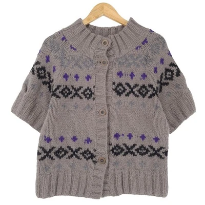 Vintage Nordic Jumper Sweater Norway Grey Fair Isle Lambswool Women Lh8 Size M - Image 1 of 4