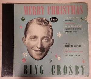 HEAR👂Bing Crosby Merry Christmas Decca Album 550 4X 78 RPM READ Jingle Bells - Imagen 1 de 23
