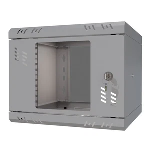 S-RC10-4U-300GG Rack Cabinet 10" 4U, 300mm, Glass Door, Grey - Afbeelding 1 van 7