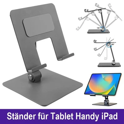 180° Verstellbar Tisch Tablet Halterung Smartphone Ständer Handy Halter Für iPad - Bild 1 von 4