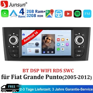 DAB+ Android 14 Apple Carplay Autoradio Für Fiat Grande Punto Linea GPS Navi SWC - Bild 1 von 12