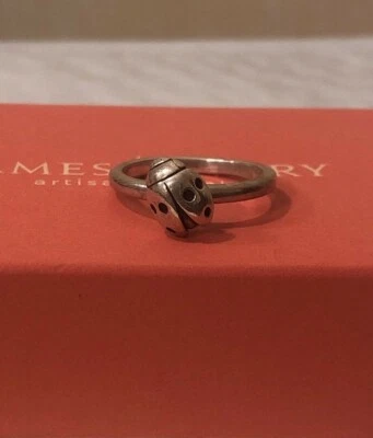JAMES AVERY RARE  stackable ladybug ring retired .925  SIZE 7 - Image 1 of 4