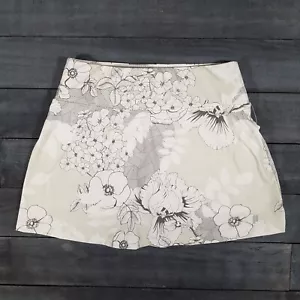 PRINCE Fashion Knit Tennis Skort Womens Size SMALL White Print Floral - Picture 1 of 8