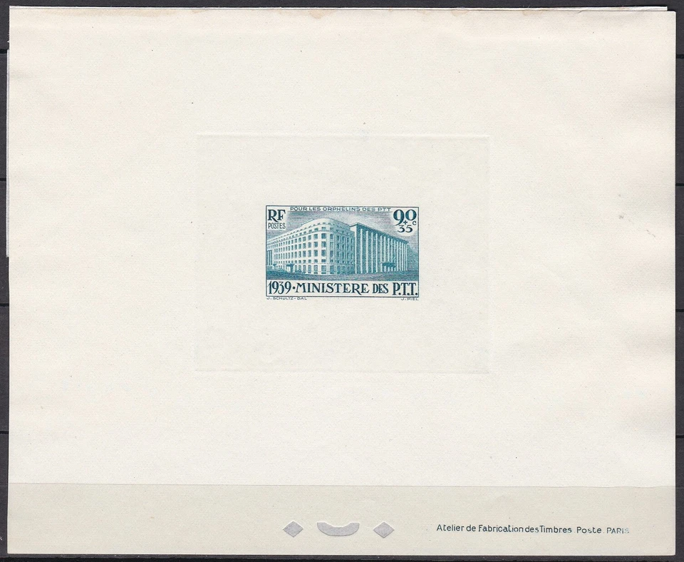 France ScB83 Ministry of Post, Telegraph & Telephone, Deluxe Proof - Image 1 of 1