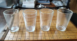 set of four vintage HAZEL ATLAS clear glass double shot/Juice Glasses 2.75" - Picture 1 of 7