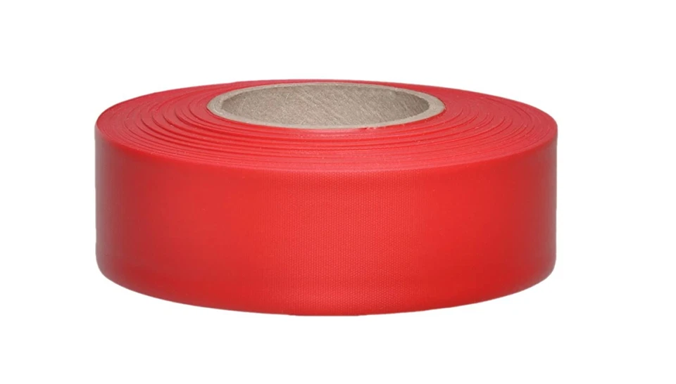 Presco CMR-658 Red PVC flagging tape 300' L x 1-3/16" W (case of 12) - Image 1 of 1
