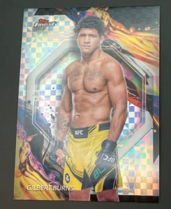 2024 Topps Finest UFC Uncommon SP #188 Gilbert Burns Checkerboard Refractor - Picture 1 of 2