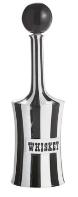 Jonathan Adler - Black & White Vice Decanter - Whiskey - Image 1 of 2