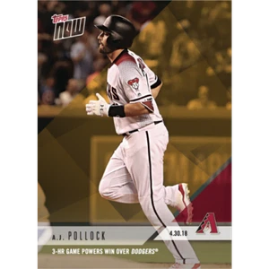 2018 TOPPS NOW #ODB-4 A.J. POLLOCK 3-HR GAME POWERS WIN OVER DODGERS - PR 122 - Foto 1 di 1