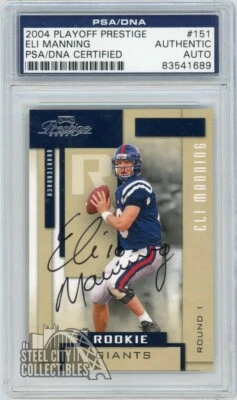 Eli Manning 2004 Playoff Prestige Personal Edition Rookie Autograph PSA/DNA - Image 1 of 2