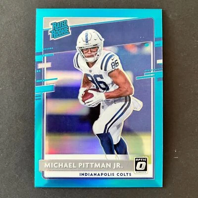 2020 Donruss Optic Rated Rookie Aqua Michael Pittman Jr /299 Indianapolis Colts - Image 1 of 2