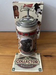 Anheuser-Busch Budweiser MANS BEST FRIEND LABRADOR Stein + Box & COA - Picture 1 of 4