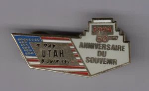 RARE PIN PINS PIN'S .. VINTAGE 1994 D-DAY DEBARQUEMENT 1944 ARMY UTAH BOAT ~US2 - Picture 1 of 1