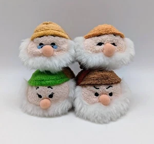 Disney Tsum Tsum SNOW WHITE AND THE SEVEN DWARFS LOT Set of 4 Plush Set - Picture 1 of 9