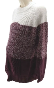 Maternity isabel Ingrid & Isabel Size S Pullover Sweater Cable-Knit Color-Block - Picture 1 of 8