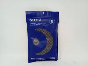 Sima japanisches Peeling Silber infundiert Duschtuch CA4 schwarz 10"x47" Neu mit Etikett - Bild 1 von 6