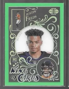 2021 Panini Illusions - Green King of Cards Justin Fields #KC-14 (RC) Bears - Picture 1 of 2